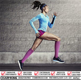 6 Pairs-Compression Socks for Women & Men Circulation Best Support for Nurses, Running, Athletic,Flight Travel